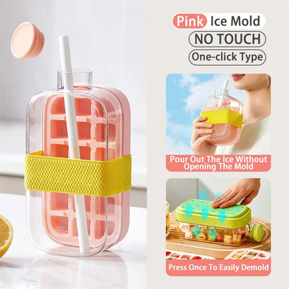 Ice Cube Tray With Straw ViralGalleria.com