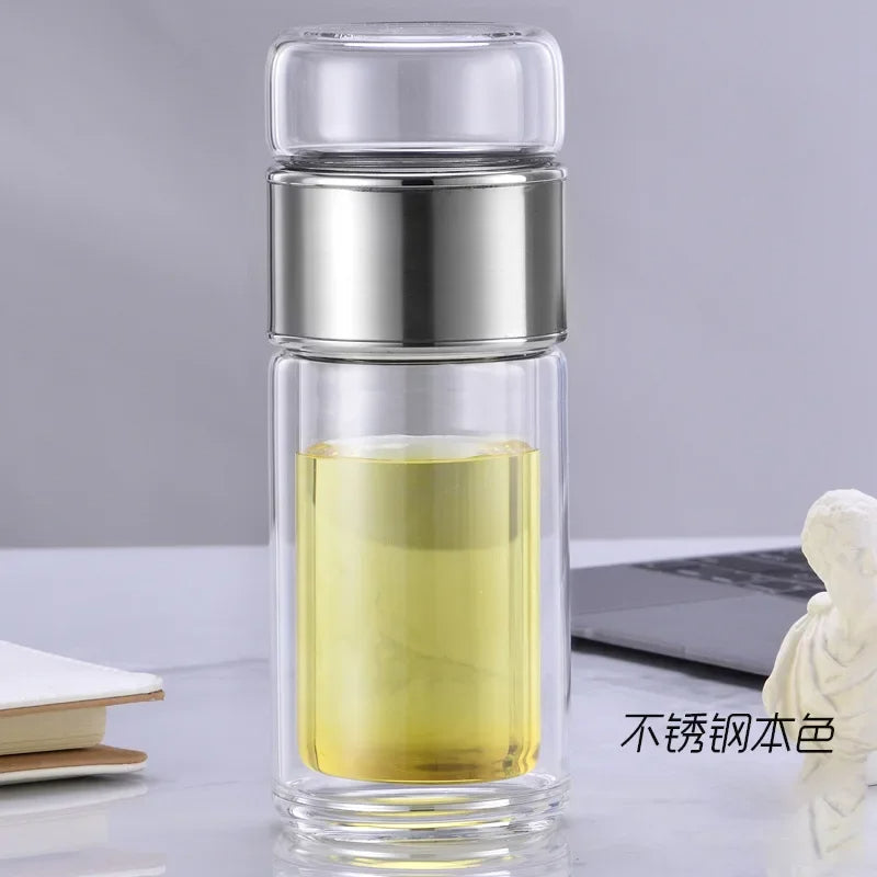 Double Wall Glass Tea Infuser Bottle ViralGalleria.com