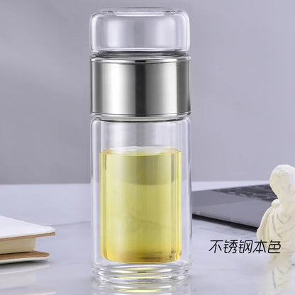 Double Wall Glass Tea Infuser Bottle ViralGalleria.com