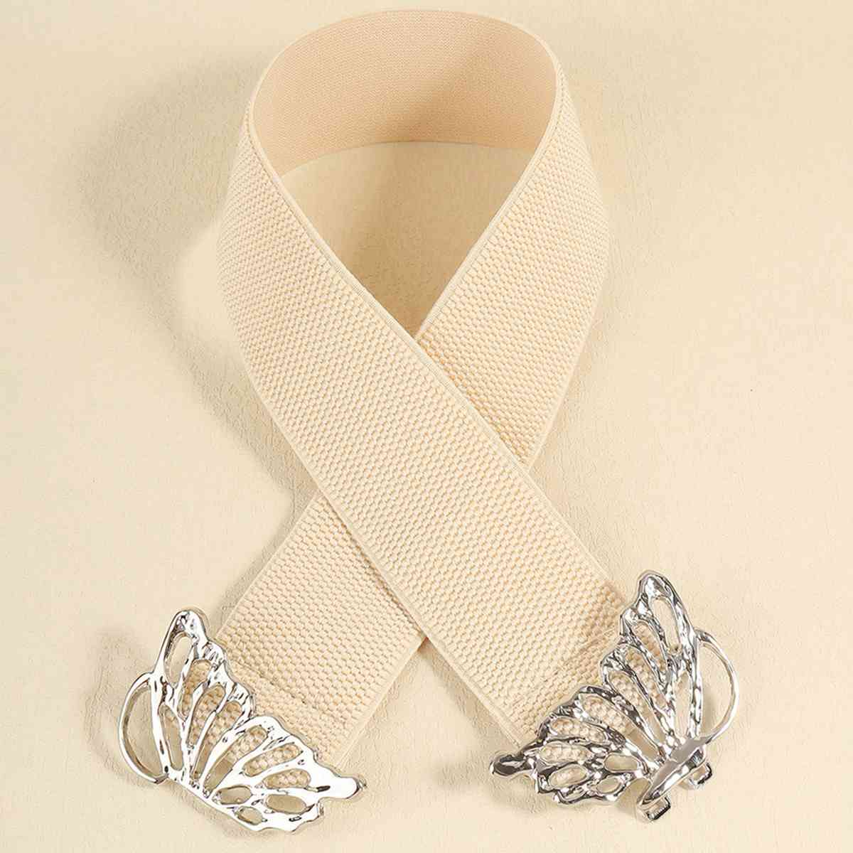 Butterfly Alloy Buckle Elastic Belt See size chart under “more details” The Fashion Celestial