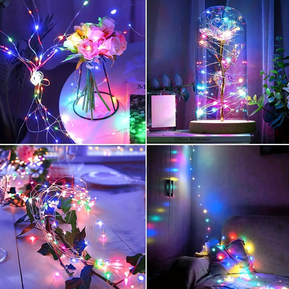 LED Fairy Lights Battery Box Copper Wire String 78.74/196.85/393.7inch Holiday Outdoor Lighting Christmas Tree Wedding Party Decoration NovaCart