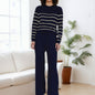 Plus Size Style Striped Knit Set