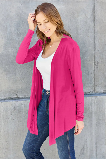 Basic Bae Full Size Open Front Long Sleeve Cardigan New Era Fashion LLc