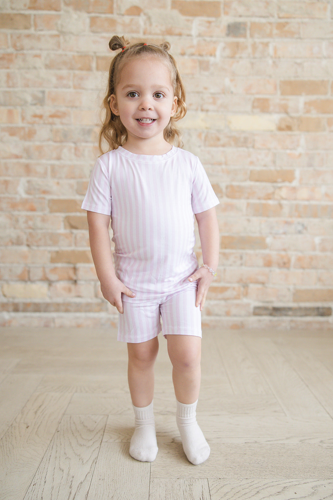 Pink Stripes - Short Set Blush Lotus