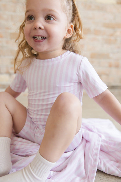 Pink Stripes - Short Set Blush Lotus