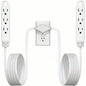 12-Foot Long Extension Cord Power Strip with 6 Feet on Each Side 13A 125V 1625W