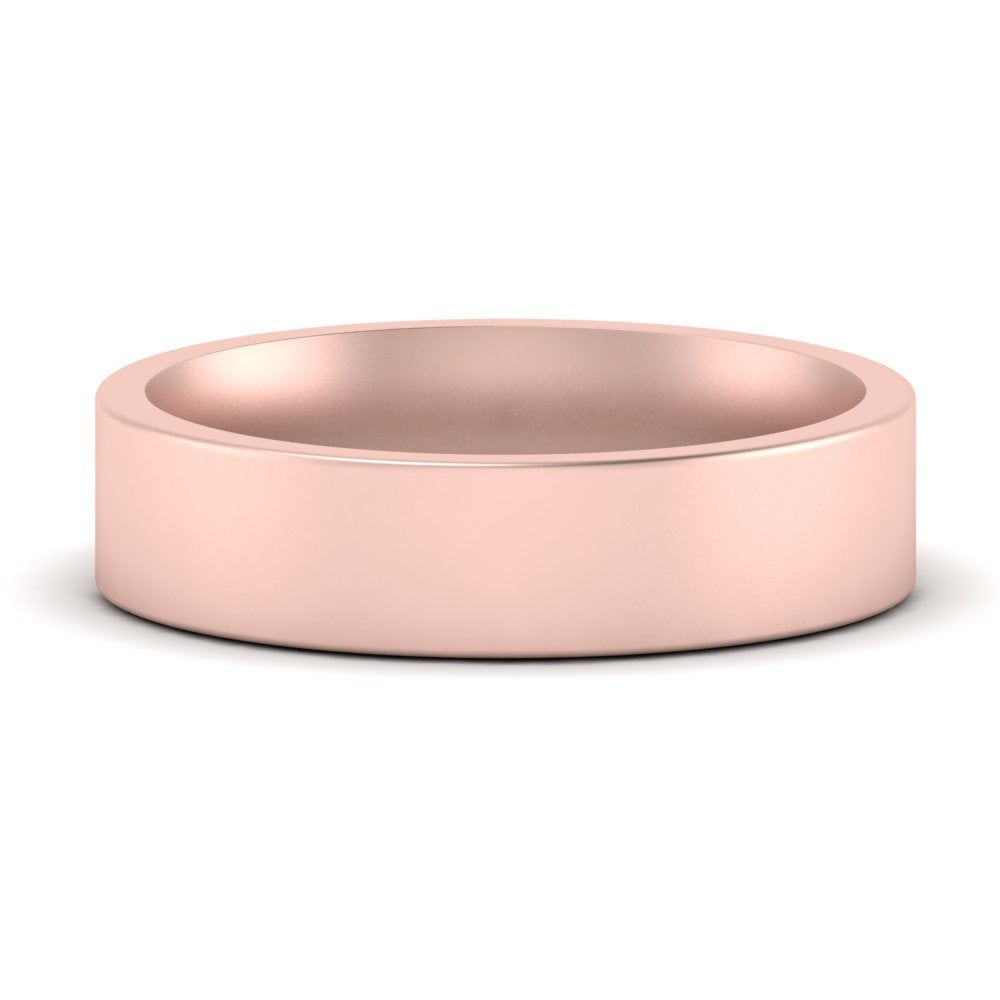 Comfort Fit Flat 4 mm Mens Wedding Band Fascinating Diamonds