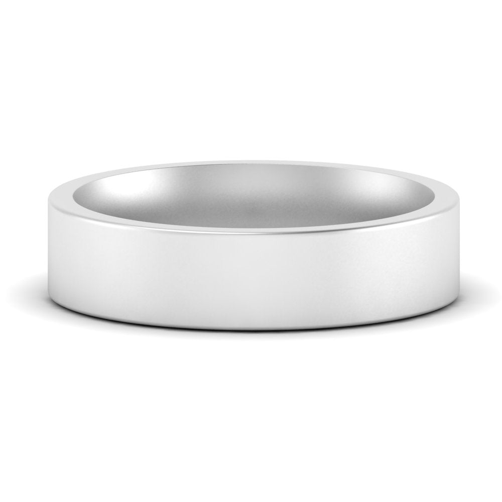 Comfort Fit Flat 4 mm Mens Wedding Band Fascinating Diamonds