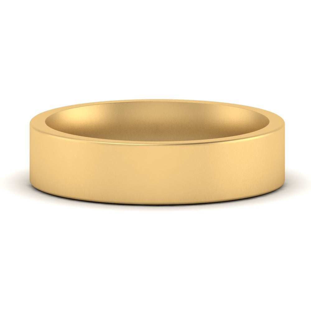 Comfort Fit Flat 4 mm Mens Wedding Band Fascinating Diamonds