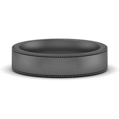 Stepped Edge Comfort Fit Flat Mens Band Fascinating Diamonds