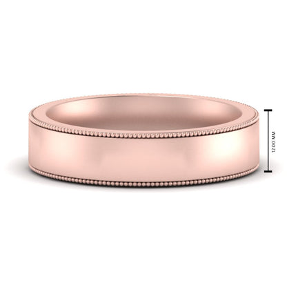 Stepped Edge Comfort Fit Flat Mens Band Fascinating Diamonds