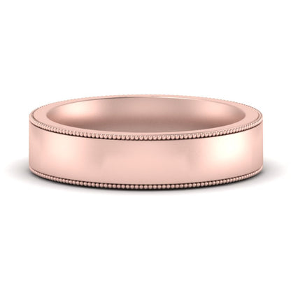 Stepped Edge Comfort Fit Flat Mens Band Fascinating Diamonds