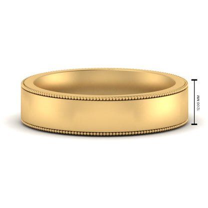 Stepped Edge Comfort Fit Flat Mens Band Fascinating Diamonds