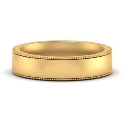 Stepped Edge Comfort Fit Flat Mens Band Fascinating Diamonds