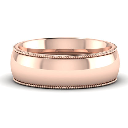 Comfort Fit Wedding Band Milgrain Edge Fascinating Diamonds