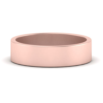 5 mm Flat Gold Wedding Band Fascinating Diamonds