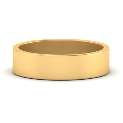 5 mm Flat Gold Wedding Band Fascinating Diamonds