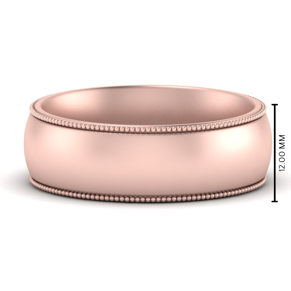 4 mm Milgrain Comfort Fit Mens Wedding Band Fascinating Diamonds