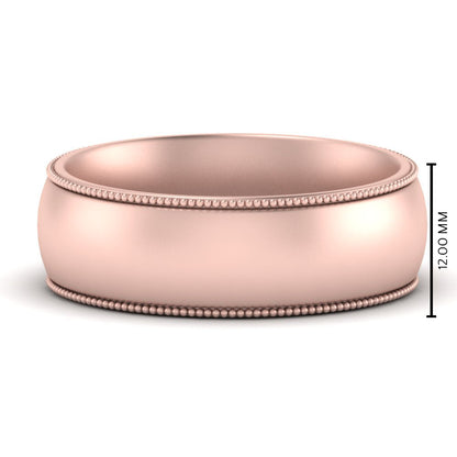4 mm Milgrain Comfort Fit Mens Wedding Band Fascinating Diamonds