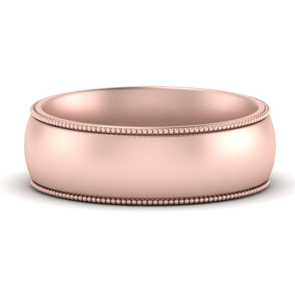 4 mm Milgrain Comfort Fit Mens Wedding Band Fascinating Diamonds