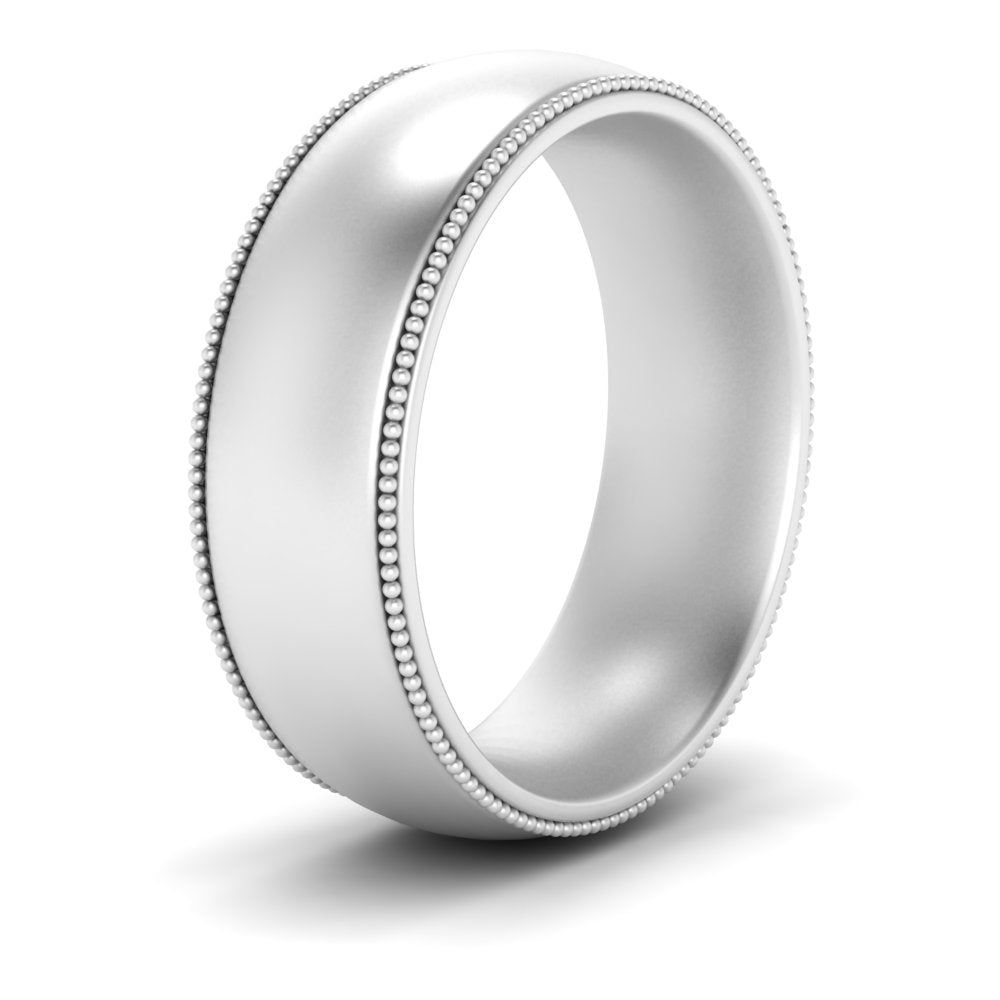 4 mm Milgrain Comfort Fit Mens Wedding Band Fascinating Diamonds