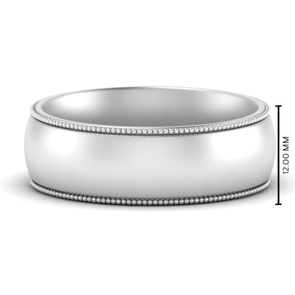 4 mm Milgrain Comfort Fit Mens Wedding Band Fascinating Diamonds