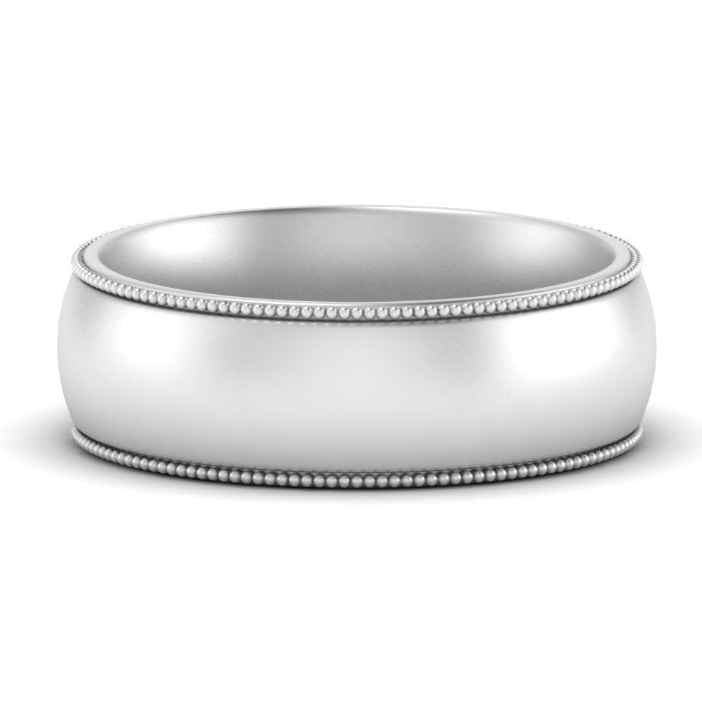 4 mm Milgrain Comfort Fit Mens Wedding Band Fascinating Diamonds