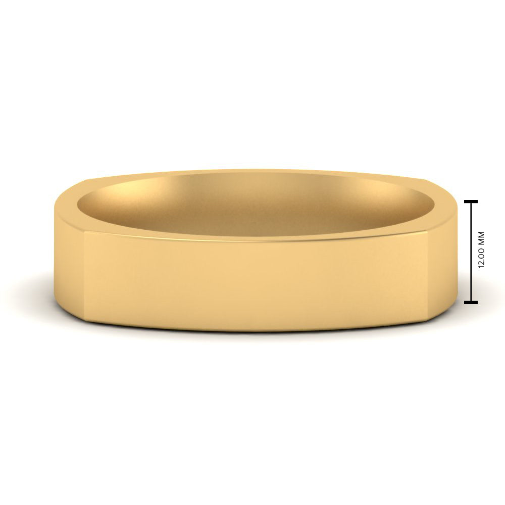 Square Comfort Fit Mens Wedding Band Fascinating Diamonds