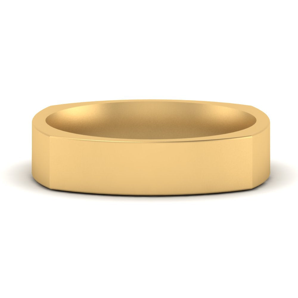 Square Comfort Fit Mens Wedding Band Fascinating Diamonds