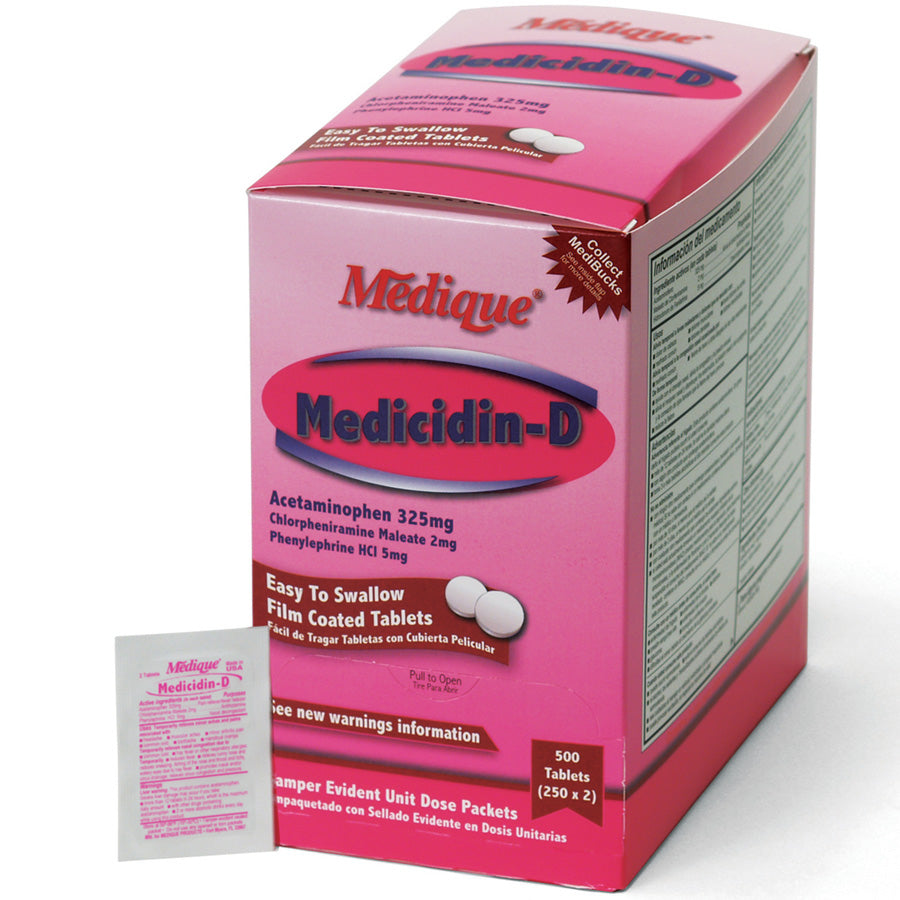 Medicidin-D, 500/box quakekits.com