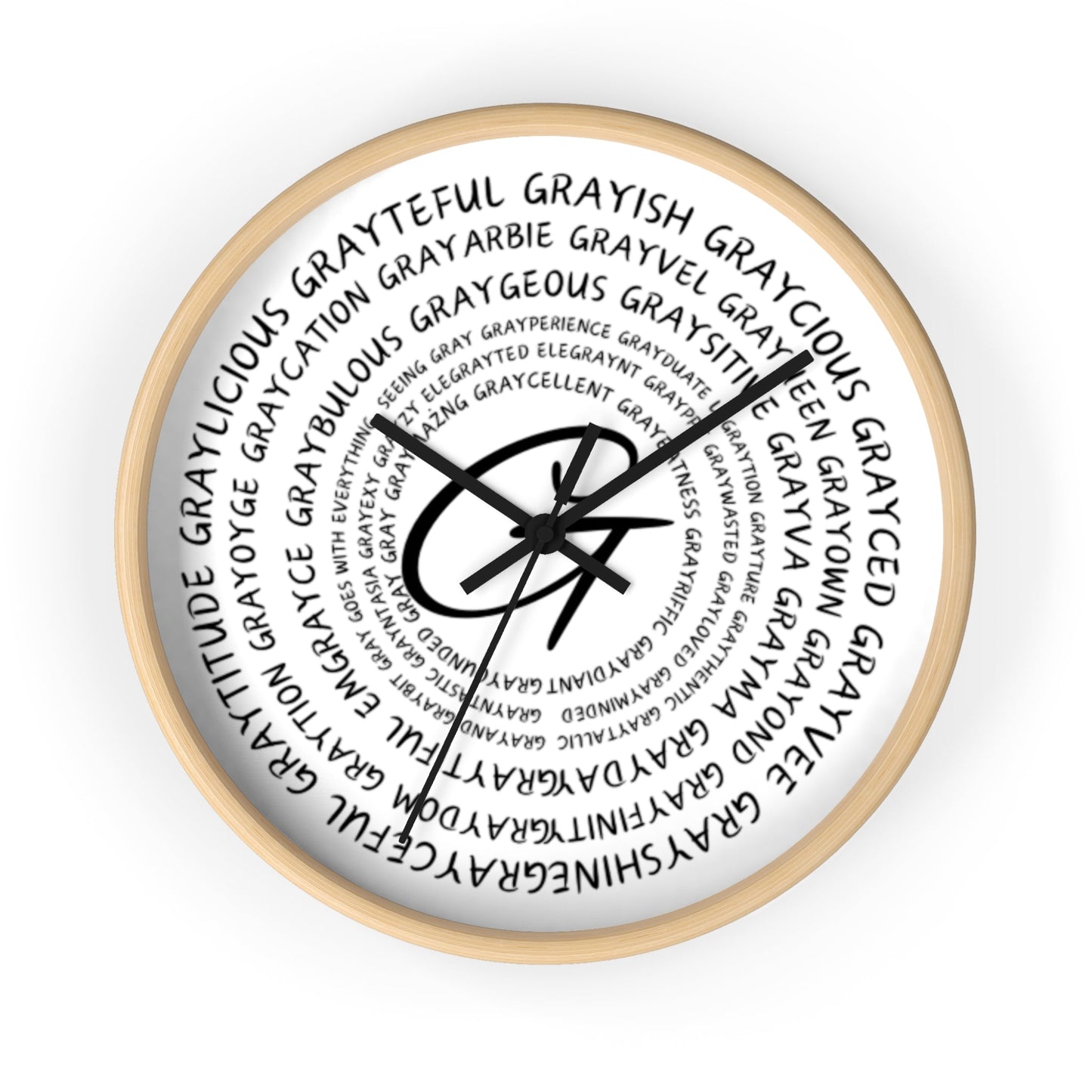 Wooden Clock Embracing Gray Hair Positivity Grayceful LLC