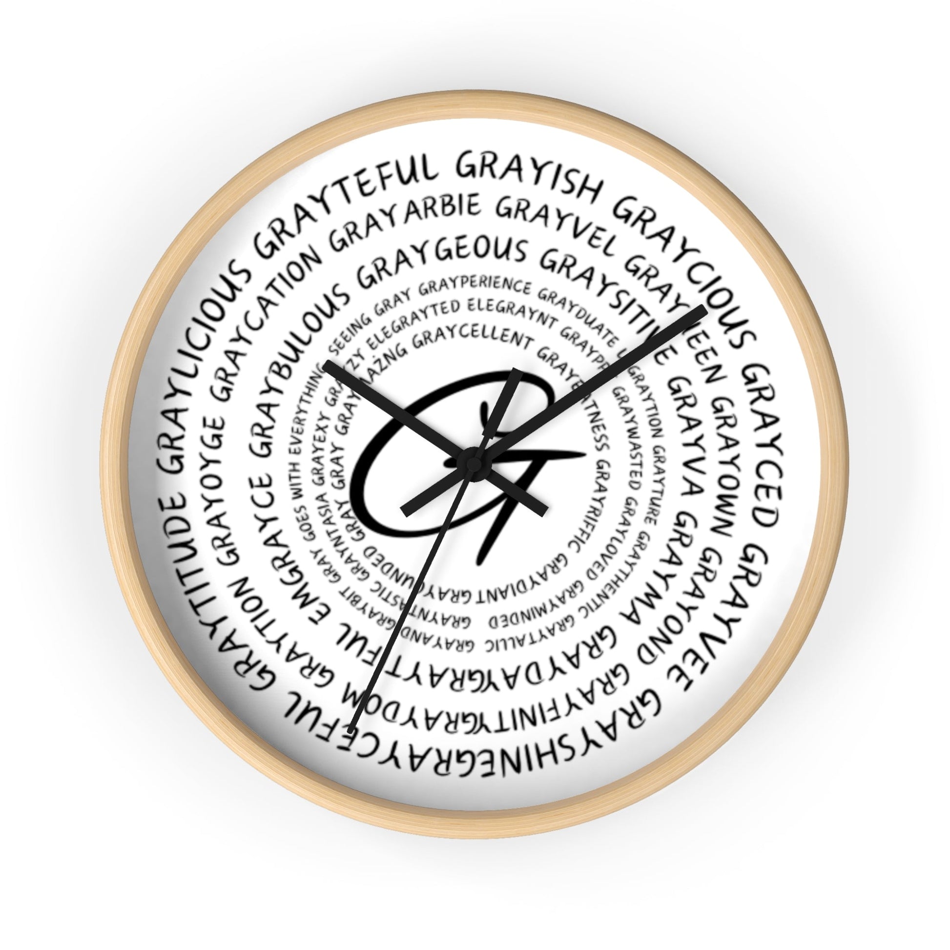Wooden Clock Embracing Gray Hair Positivity Grayceful LLC