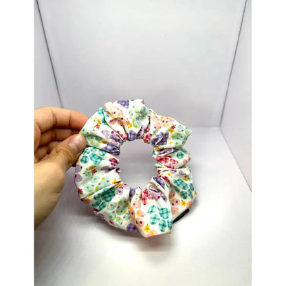 Mini Pastel Paw Prints Spring Scrunchie Enchanted Scrunch