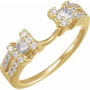 14K Yellow 1/2 CTW Natural Diamond Ring Enhancer Ethereal Legacy Boutiques