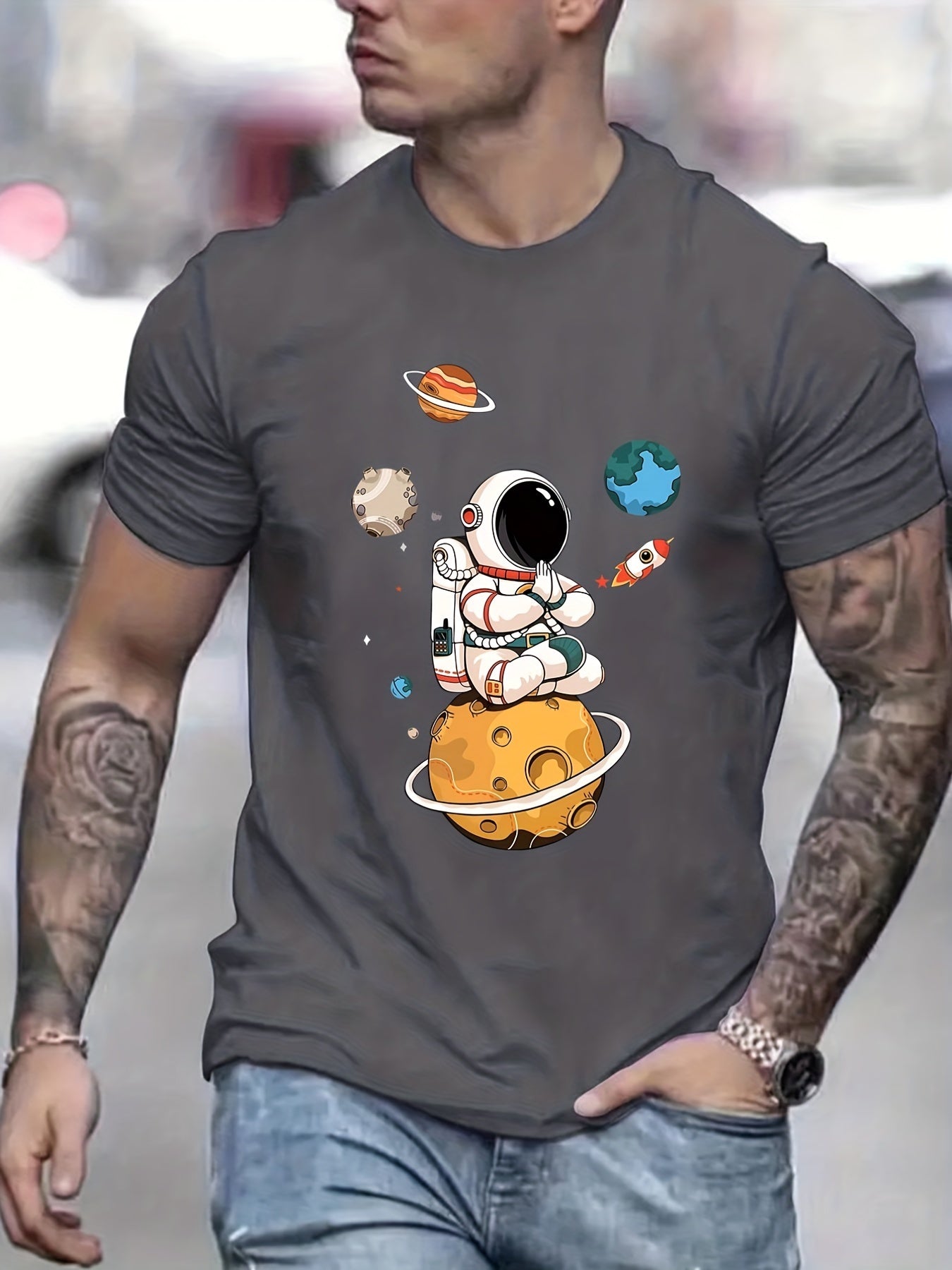 Men’s Astronaut Graphic Shirt FitiqueFit