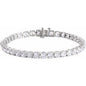 14K White 12 CTW Lab-Grown Diamond Line 7" Bracelet Ethereal Legacy Boutiques