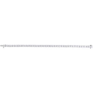 14K White 12 CTW Lab-Grown Diamond Line 7" Bracelet Ethereal Legacy Boutiques