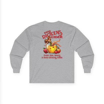 Hard Dickens Cider Front/Back Long Sleeve Tee The Devil's Pickle