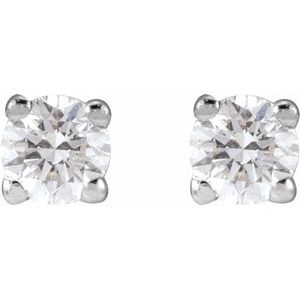 14K White 1/8 CTW Lab-Grown Diamond Earrings Ethereal Legacy Boutiques