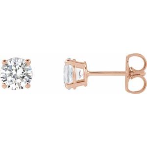 14K Rose 1 CTW Lab-Grown Diamond Earrings Ethereal Legacy Boutiques