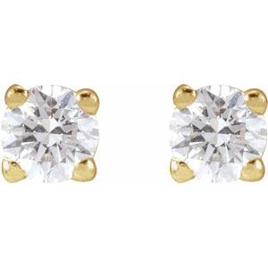 14K Yellow 1/8 CTW Lab-Grown Diamond Earrings Ethereal Legacy Boutiques
