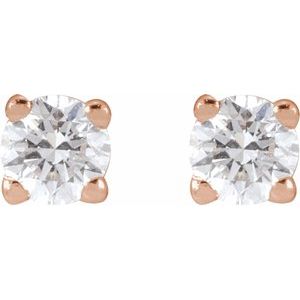14K Rose 1/8 CTW Lab-Grown Diamond Earrings Ethereal Legacy Boutiques