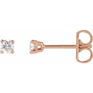 14K Rose 1/8 CTW Lab-Grown Diamond Earrings Ethereal Legacy Boutiques