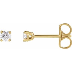 14K Yellow 1/8 CTW Lab-Grown Diamond Earrings Ethereal Legacy Boutiques