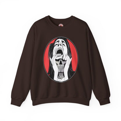 Skull Woman Crewneck Sweatshirt The Devil's Pickle