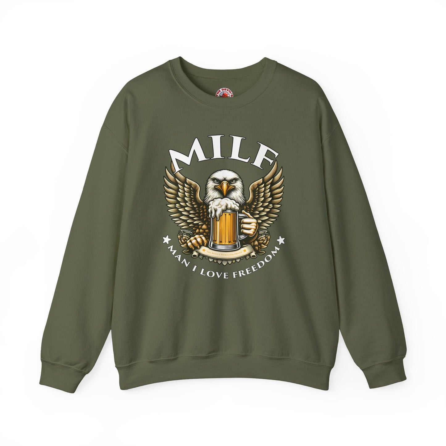 Man I Love Freedom Crewneck Sweatshirt The Devil's Pickle