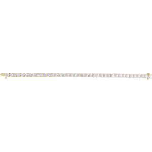 14K Yellow 12 CTW Lab-Grown Diamond Line 7" Bracelet Ethereal Legacy Boutiques