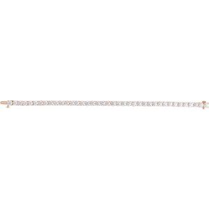 14K Rose 12 CTW Lab-Grown Diamond Line 7" Bracelet Ethereal Legacy Boutiques