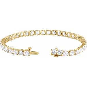 14K Yellow 12 CTW Lab-Grown Diamond Line 7" Bracelet Ethereal Legacy Boutiques