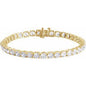 14K Yellow 12 CTW Lab-Grown Diamond Line 7" Bracelet Ethereal Legacy Boutiques